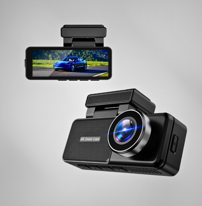 Aurora Optic Pro : Dash Cam Front & Rear, 4K/1080P HD, Wi-Fi App, GPS, 24H Parking Mode, WDR, Night Vision, 170° Wide Angle Lens